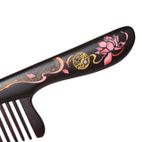 Artisan Wooden Hair Comb - Joyful Reunion