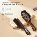 Purple Elegance | Lacquer Art Craft Chacate Preto Pair Comb Gift Set
