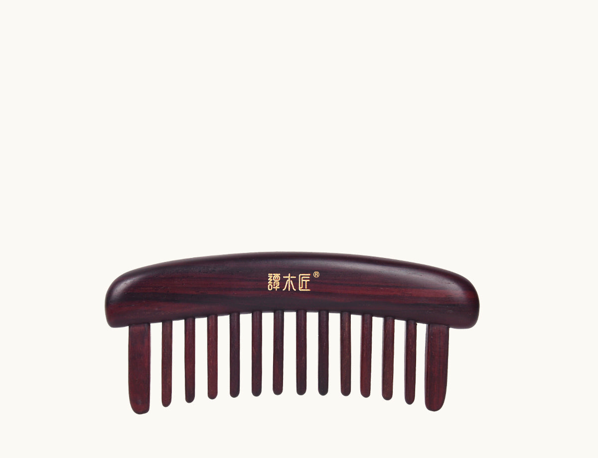 Rosewood Hair Massage Comb with Wide Tooth