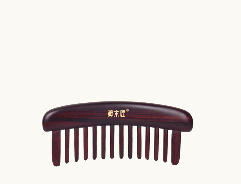 Rosewood Hair Massage Comb with Wide Tooth