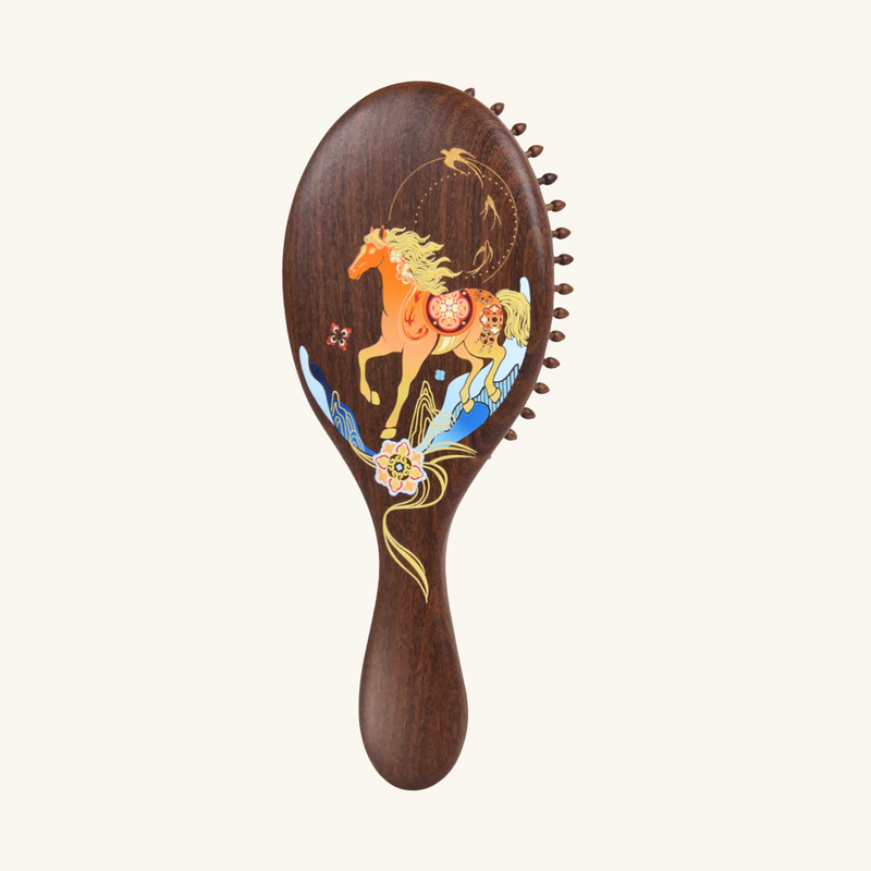 Dreambound Journey | Lacquer Art Craft South American Rosewood Cushion Brush