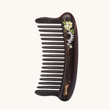 Wide Tooth Ebony Wood Comb