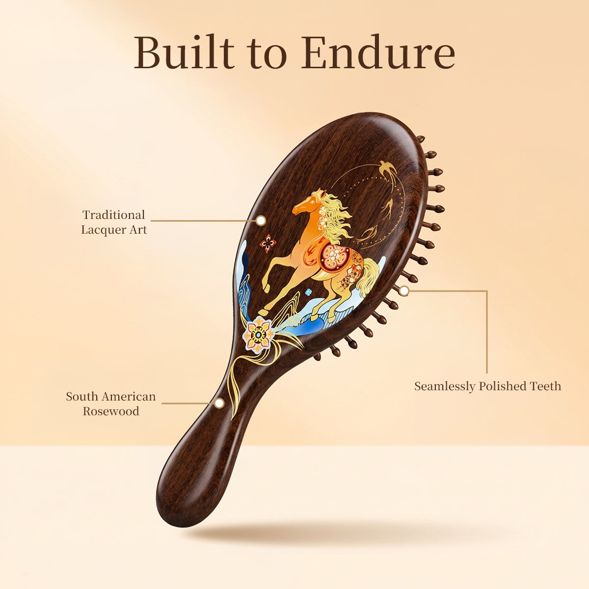 Dreambound Journey | Lacquer Art Craft South American Rosewood Cushion Brush