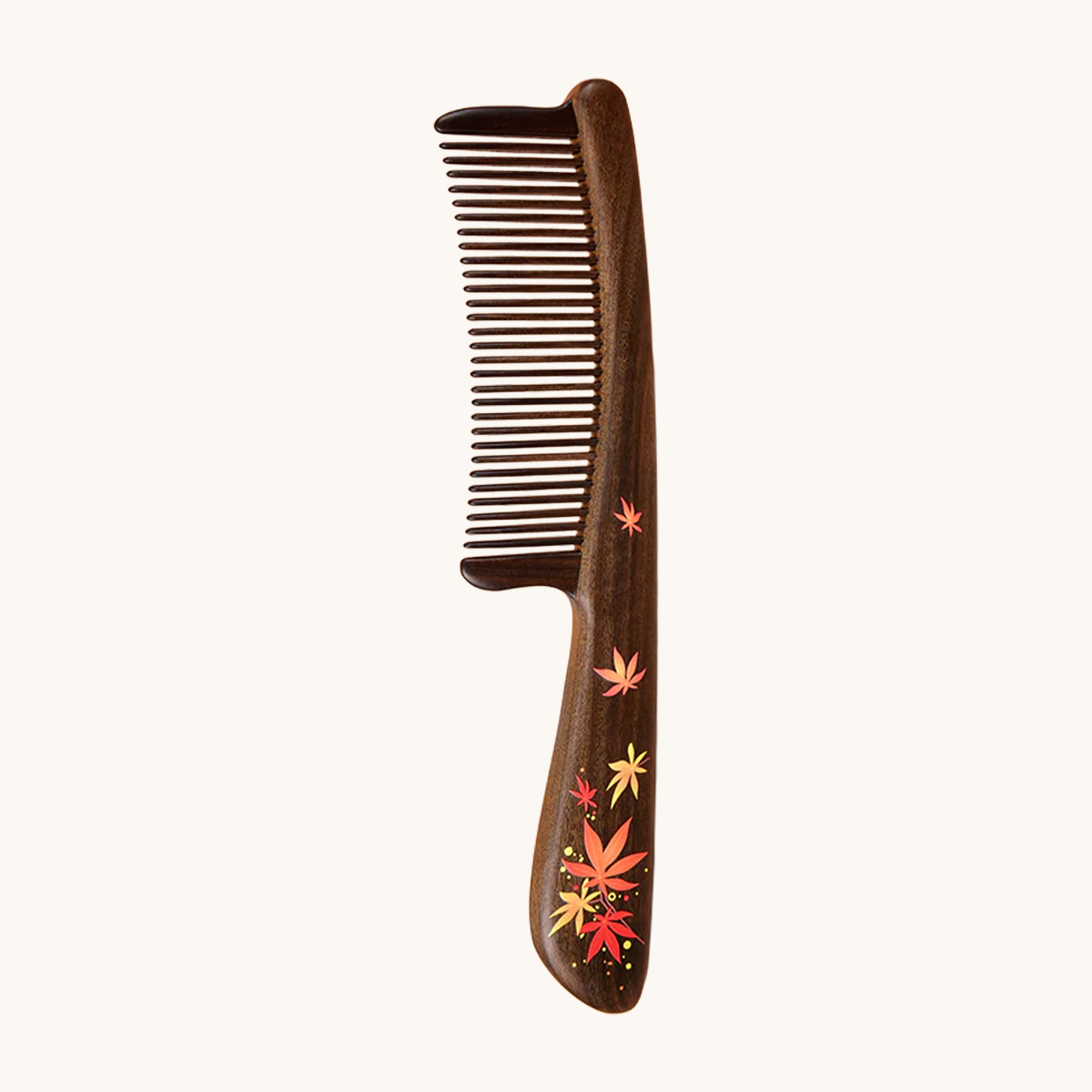 Maple Leaf Wooden Hair Comb