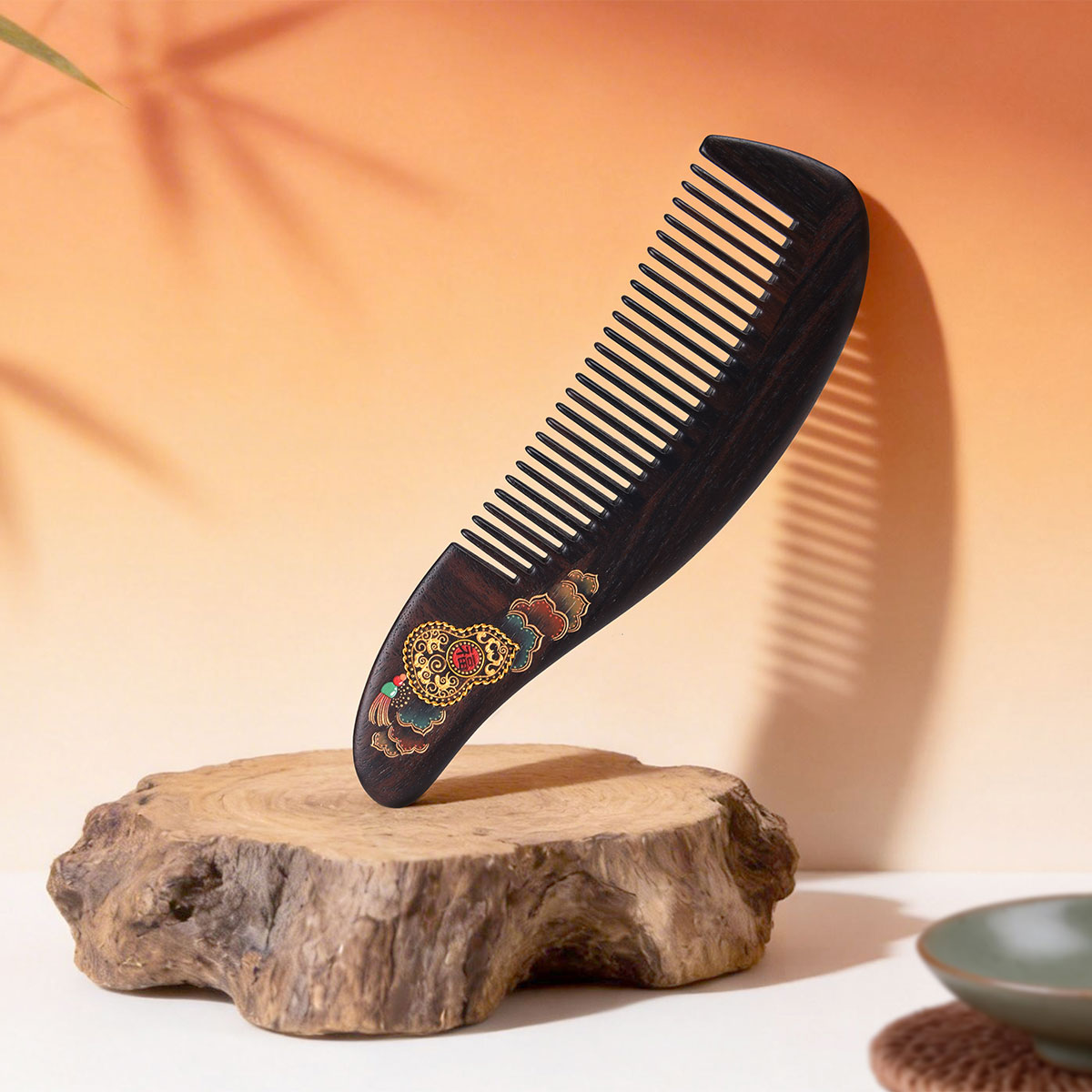 Abundant Blessings | Ebony Filigree Wood Comb
