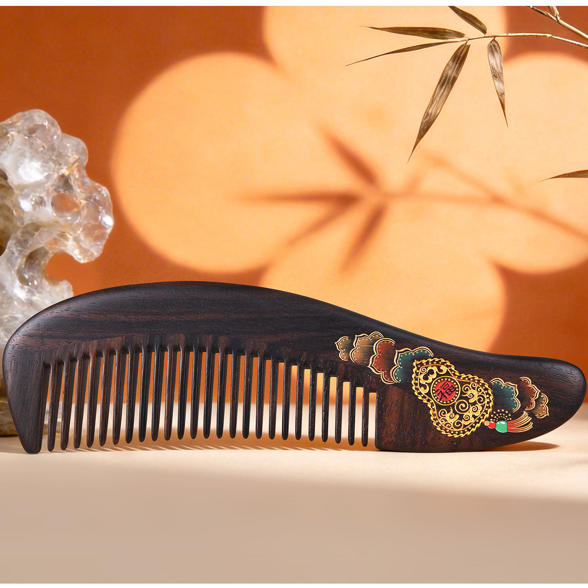 Abundant Blessings | Ebony Filigree Wood Comb
