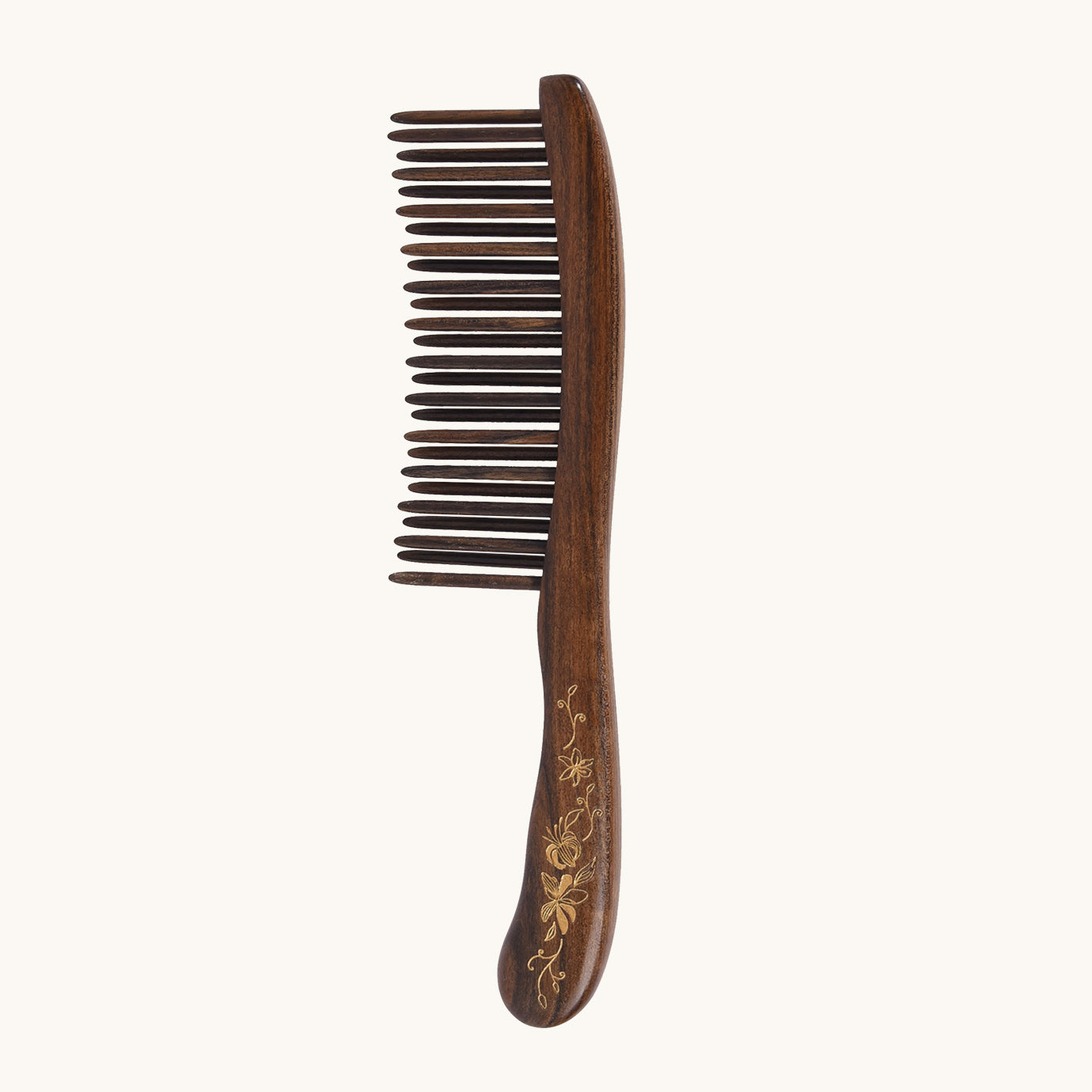 DENTS 重厚 ヘリテージコレクション ヘアシープ 7.5 カシミヤ裏地 茶 Chacate Preto Tooth-inserted Hair Comb – Tan Mujiang