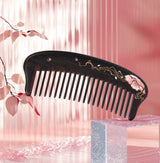 Wide tooth comb ebony wood