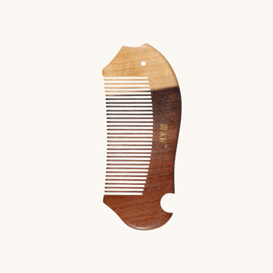Handcrated Natural Wooden Hair Comb-KCTMD0602