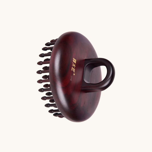 Rosewood Inserted Teeth Handheld Round Brush