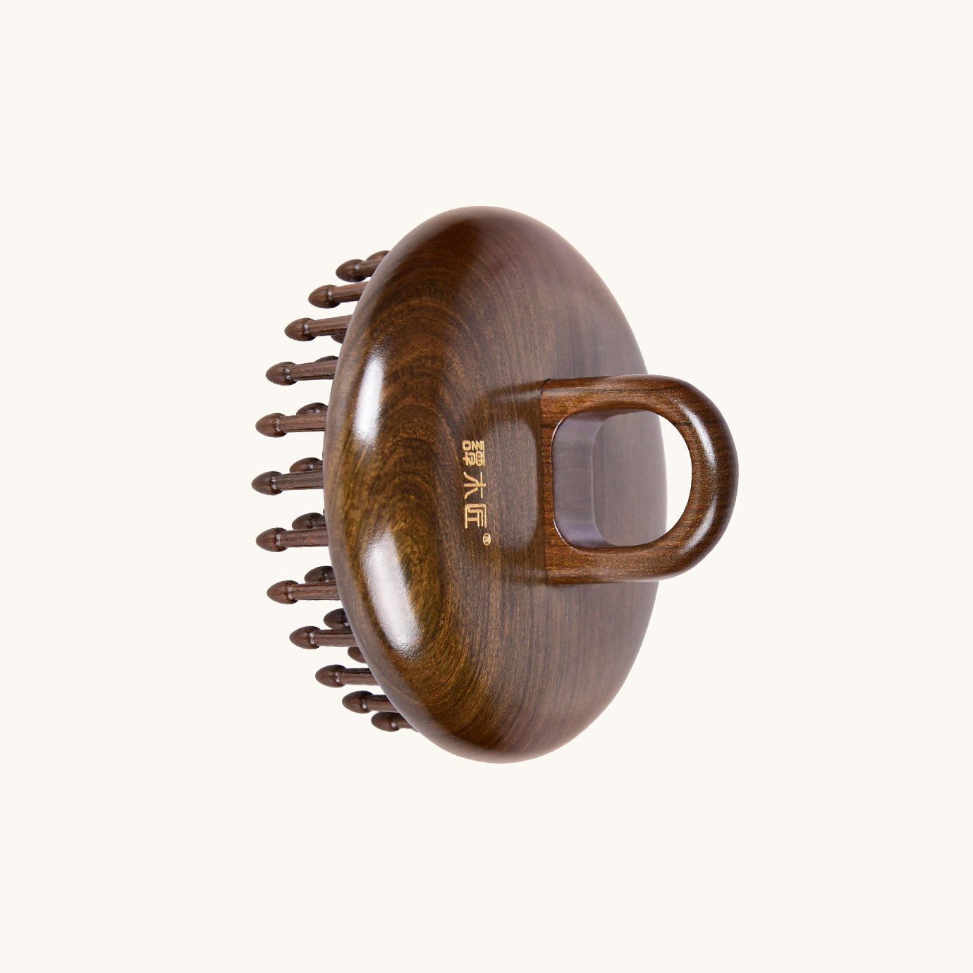 Round Shape Tooth-Inserted Handheld Scalp Massager