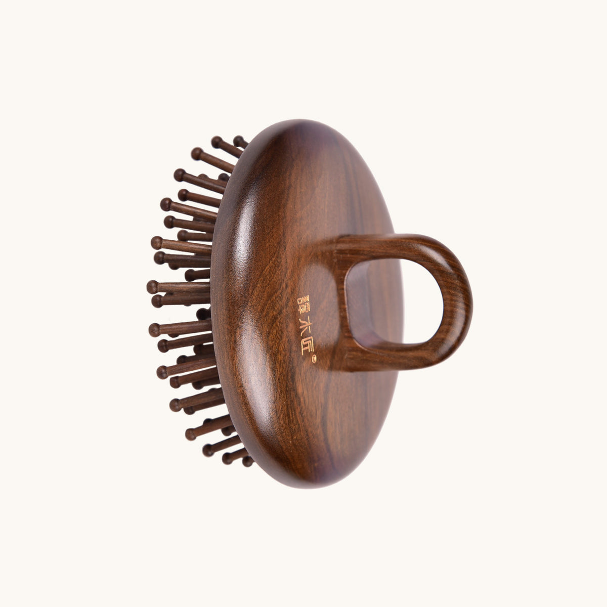 Wooden Cushion Handheld Hair Brush Round Shape