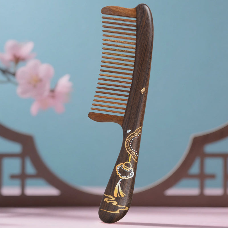 Wooden Handcrafted Hair Artisan Comb ¨C Everlasting Joy