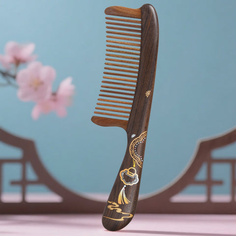 Wooden Handcrafted Hair Artisan Comb - Everlasting Joy