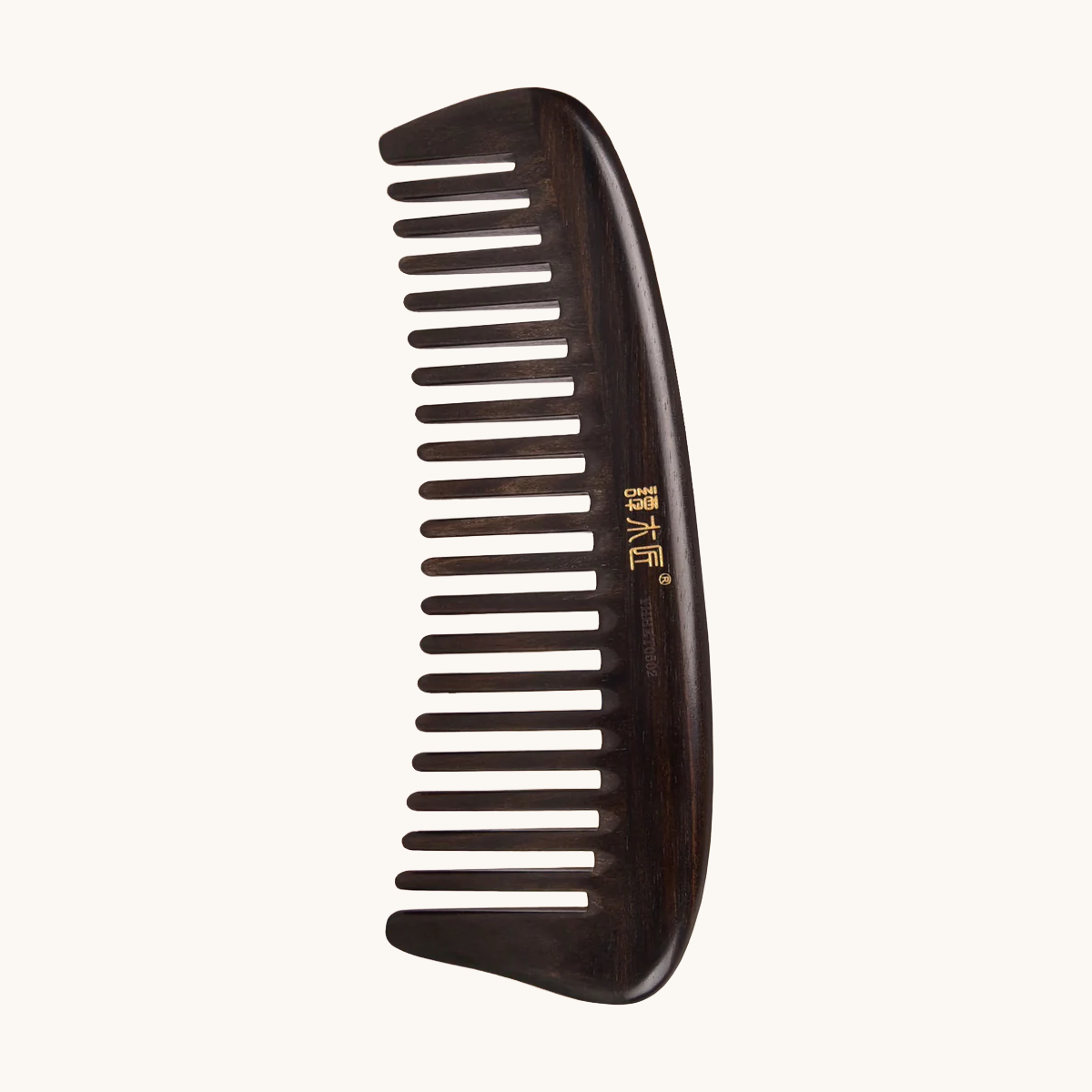 Ebony Wooden Comb with Wide Tooth