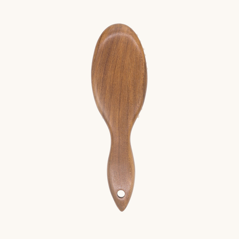 Teak & Rutaceae wooden hair brush