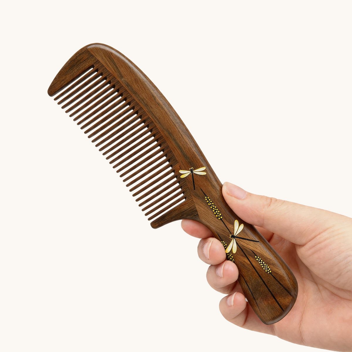 Peigne en bois Libellule Grace