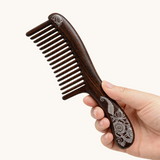 Wooden Hair Comb Rafflesia Flower Art with Crystal-Blooming