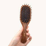 Peacock Wooden Hair Brush