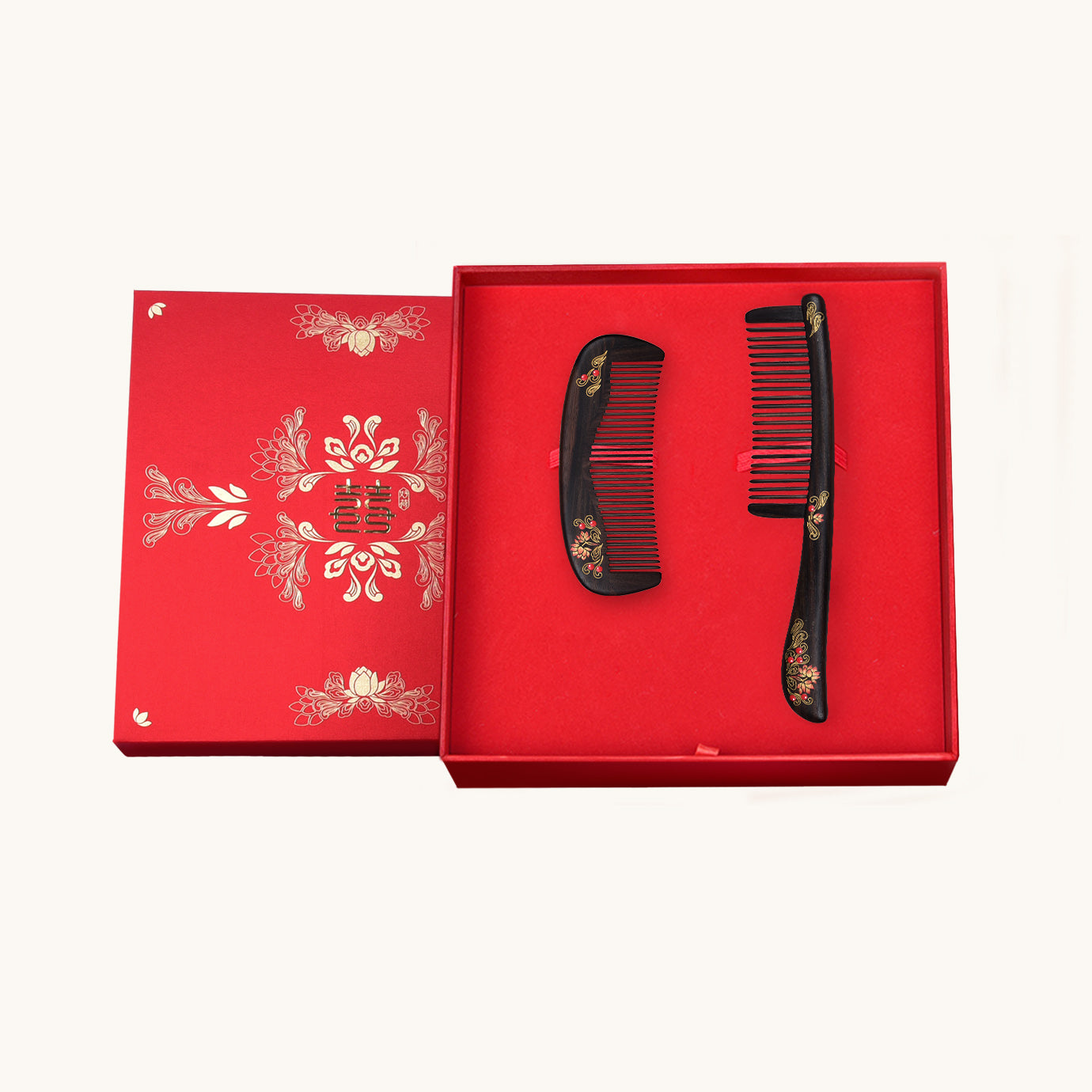 Hair Comb Wedding Gift Box – Tan Mujiang