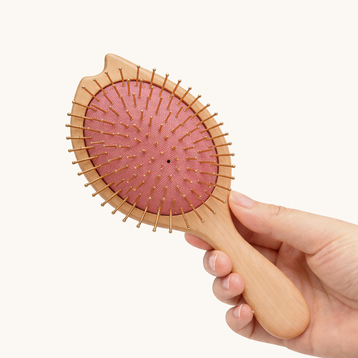 Cushion Hair Brush with metal bristles