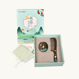 Wooden Comb & Mirror Set (Butterfly & Lotus )