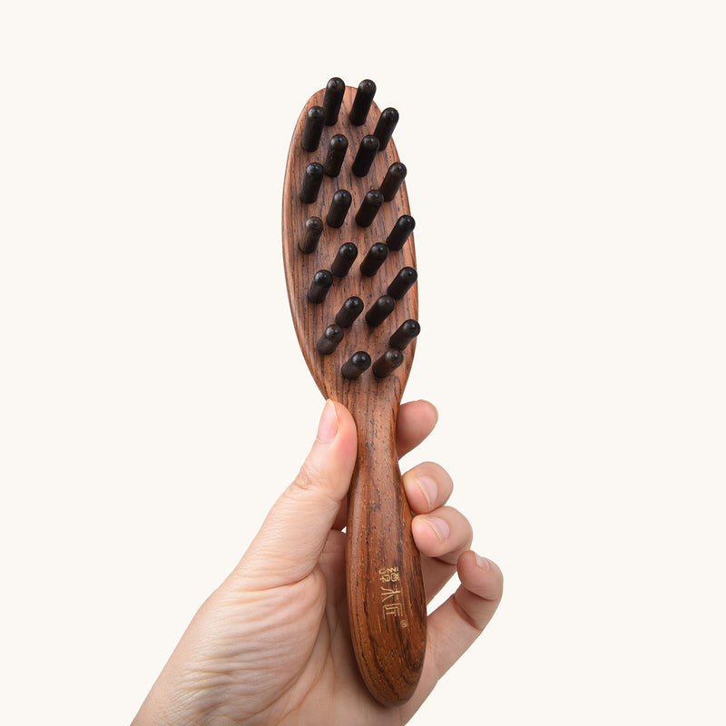 ROSEWOOD SCALP MASSAGER, cylinder bristles