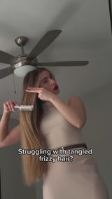 Panda Pink Wooden Hair Brush