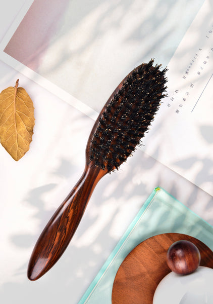 Dalbergia Retusa Wood Hair Brush – Tan Mujiang