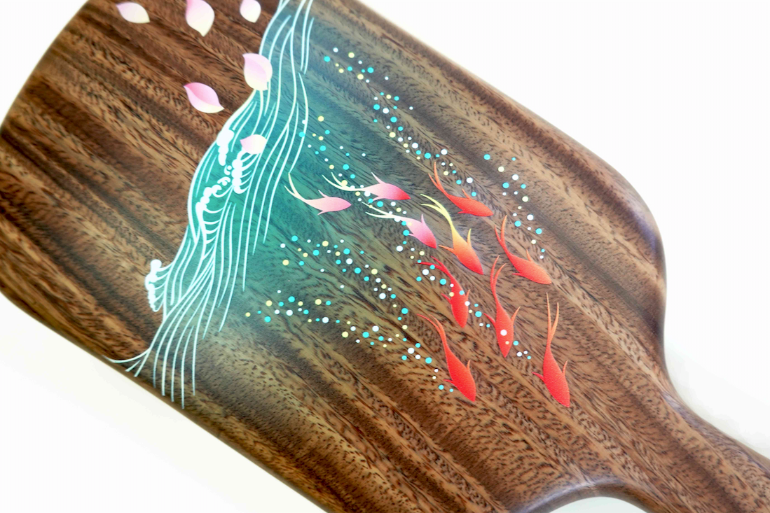 Carp jumping  Paddle hair brush