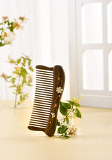 Hair Comb Teeth inlay Flower Blossom