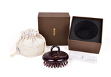 Rosewood Cushion Handheld Hair Brush Round Shape