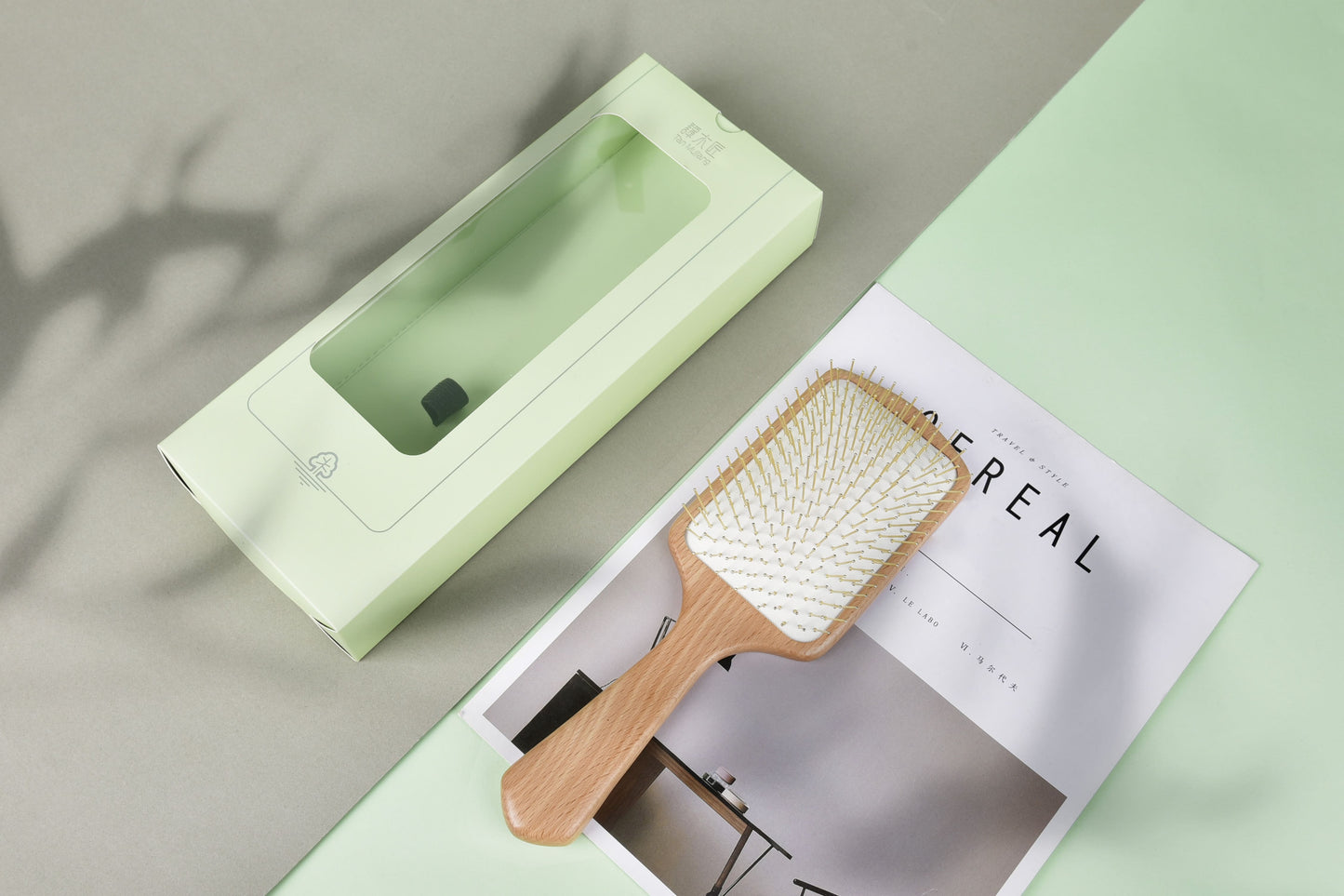 FSC Certified Beech Wood Metal Pin hairbrush