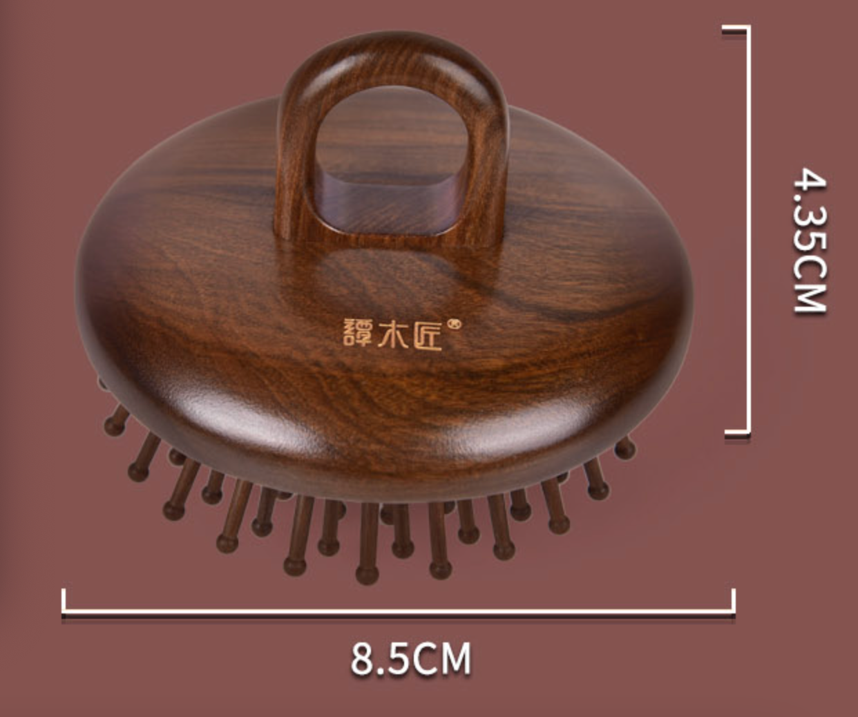 Wooden Cushion Handheld Hair Brush Round Shape