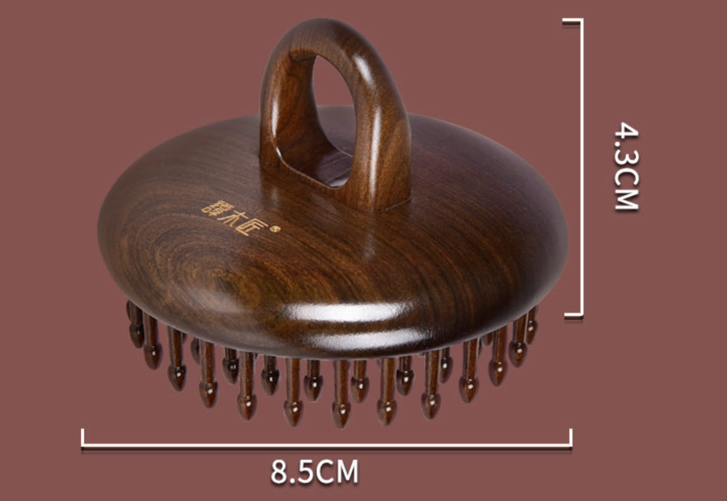 Round Shape Tooth-Inserted Handheld Scalp Massager